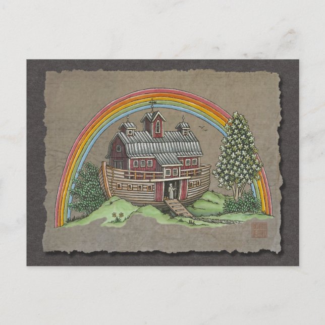 Noah's Ark Barn Postkarte (Vorderseite)