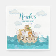 Noah's Ark Birthday Napkins Serviette