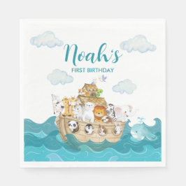 Noah's Ark Birthday Napkins Serviette