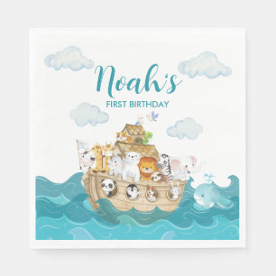 Noah's Ark Birthday Napkins Serviette