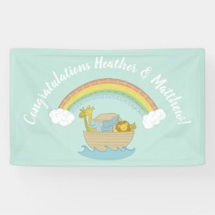 Noah's Ark Boho Baby Shower Banner