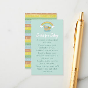 Noah's Ark Boho Baby Shower Books for Baby Begleitkarte