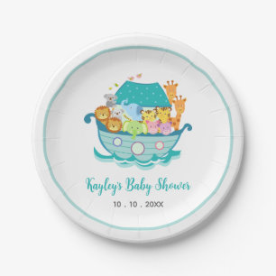 Noah's Ark Boy Baby Shower Paper Teller