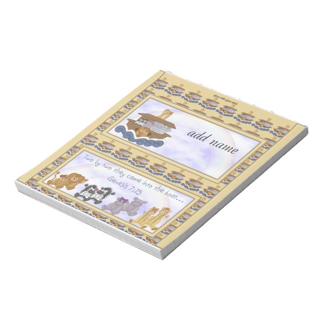 Noahs Ark Candy Bar Wrapper Gastgeschenk Notizblock (Rotiert)