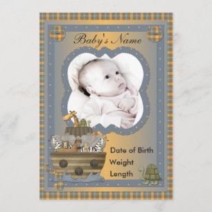 Noah's Ark Christlich Baby Ankündigungen