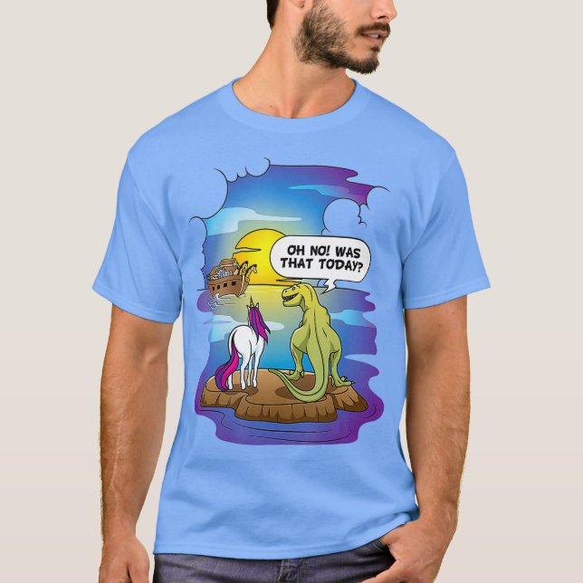 Noahs Ark Christlich Pun Bibble The Last Unicorn T-Shirt (Vorderseite)