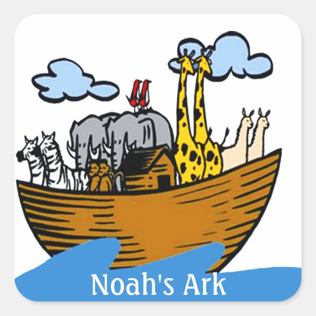 Noah's Ark Customizable Stickers (in 5 Formen) (Vorderseite)