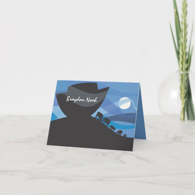 Noah's Ark Einladung Dankeschön-Karte (Vorderseite)