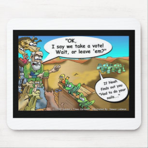 "Noah's Ark" Funny Cartoon T-Shirts Gift Sammlerst Mousepad