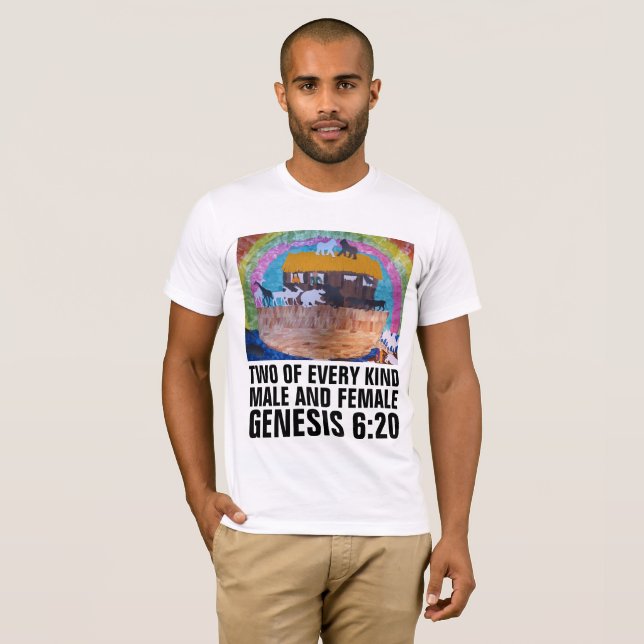 NOAH'S ARK GENDERS CHRISTLICHER T - SHIRT (Vorne ganz)