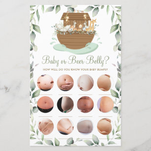 Noah's Ark Greenery Baby oder Bierbauch Game