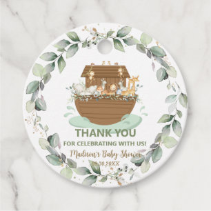 Noah's Ark Greenery Neutral Baby Shower Geburtstag Geschenkanhänger