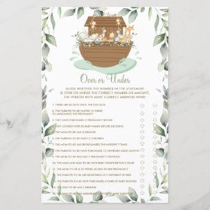 Noahs Ark Greenery über oder unter dem Baby Shower