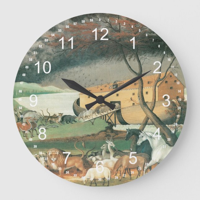 Noah's Ark Große Wanduhr (Vorderseite)