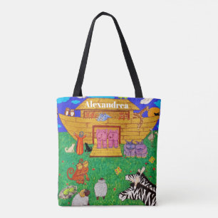 Noah's Ark Illustration Rainbow Funny Elephant