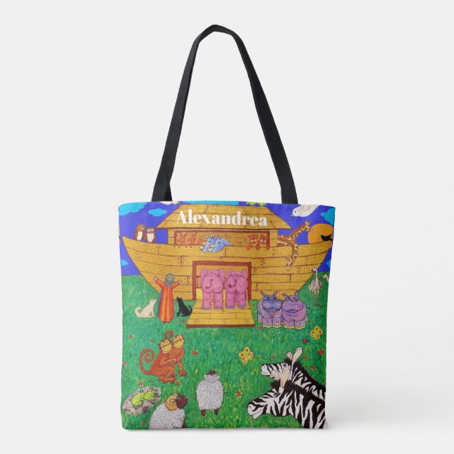 Noah's Ark Illustration Rainbow Funny Elephant (Rückseite)