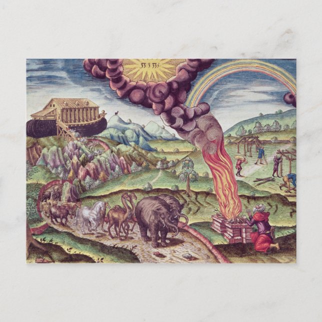 Noah's Ark, Illustration von 'Brevis Narratio' Postkarte (Vorderseite)