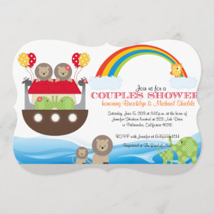 Noah's Ark Invitation - Paare Babydusche Einladung