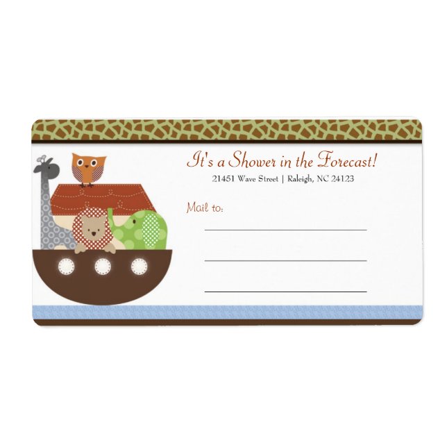 Noah's Ark Mailing Labels (Vorne)
