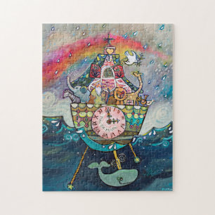 Noah's Ark mit Regenbogenpuzzle Puzzle