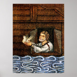 Noah's Ark Mosaic - Circa 1200 - Künstler unbekann Poster