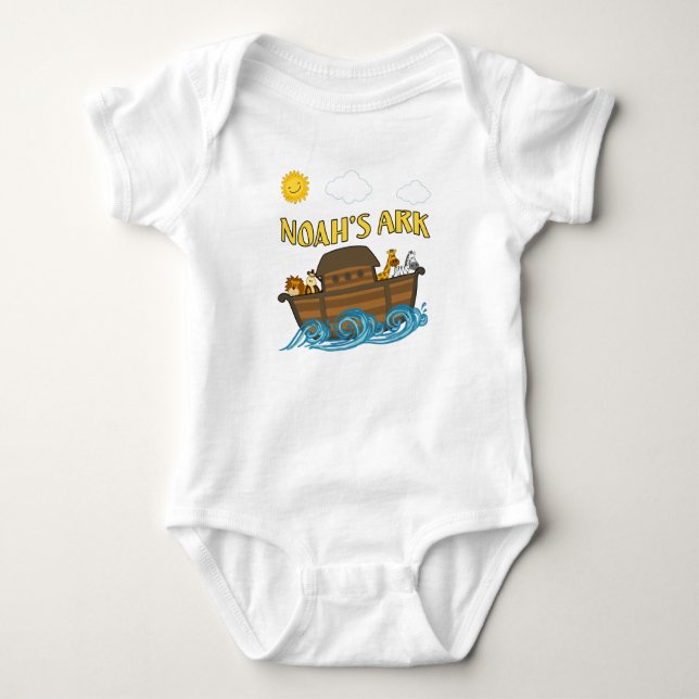 Noah's Ark Niedlich Boat Newborn Pj's Baby Strampler (Vorderseite)