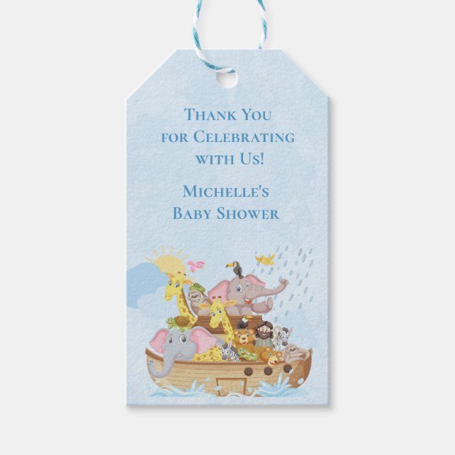 Noahs ark niedlich danke Ihnen dafür Geschenkanhänger (Vorderseite)
