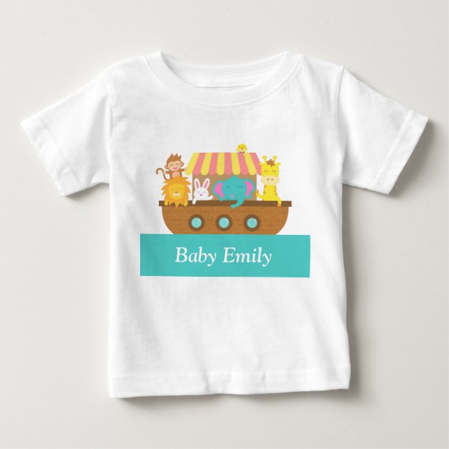Noah's Ark, Niedliche Tiere für Baby Boy oder Girl T-shirt (Vorderseite)