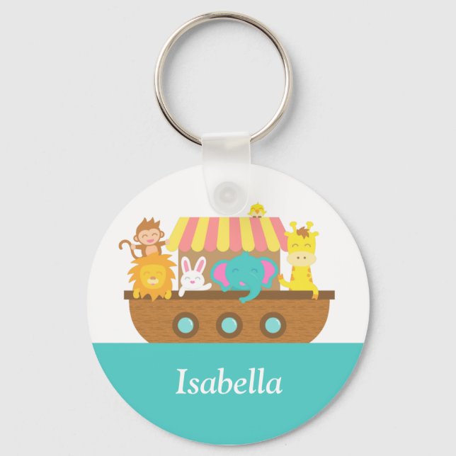 Noah's Ark, Niedliche Tiere für Kinder Schlüsselanhänger (Vorderseite)
