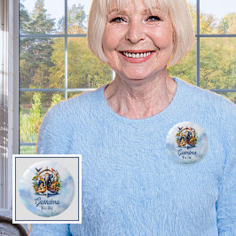 Noahs Ark Niedlicher Tiere Blue Boy Oma zu sein Button