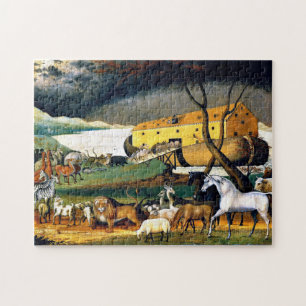 Noah's Ark, painting by Edward Hicks Puzzle