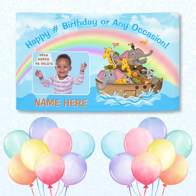 Noahs Ark Party Dekorationen, Noahs Ark Banner (Noah's Ark Baby Shower. Noah's Ark Birthday Theme. Noah's Ark 1st Birthday Decorations. Noah's Ideas)