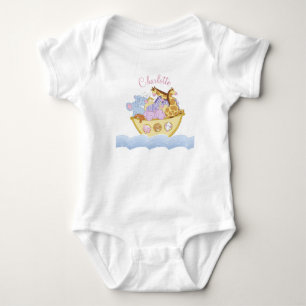 Noah's Ark personalisiert Name Baby Bodysuit Strampler