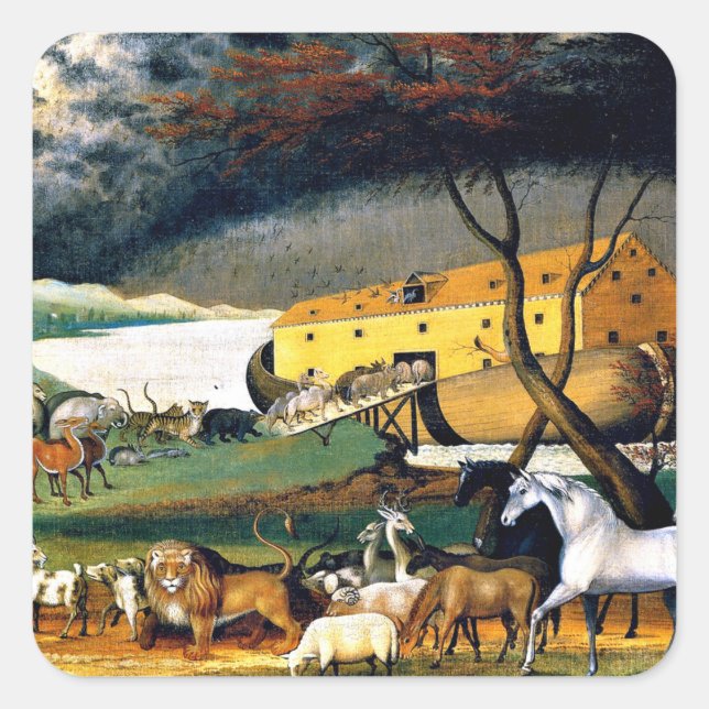 Noah's Ark Quadratischer Aufkleber (Vorderseite)