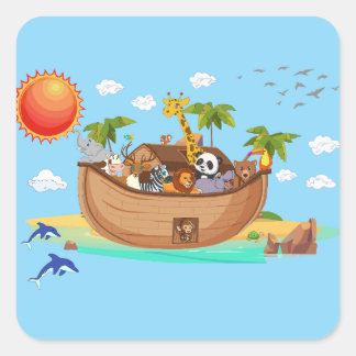Noah's Ark Quadratischer Aufkleber