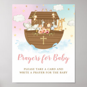 Noahs Ark Rainbow-Gebete für Baby-Zeichen Poster