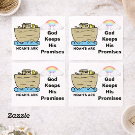 Noahs Ark Rainbow Gottes Versprechen Rechteckiger Aufkleber