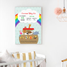 Noah's Ark Rainbow Personalisiert Baby Birth
