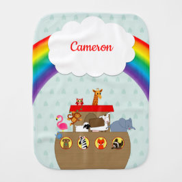 Noah's Ark Rainbow Personalisiert Baby Spucktuch