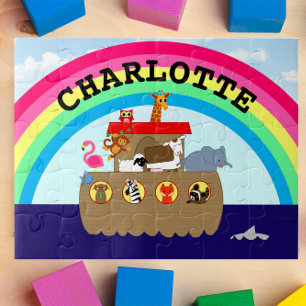 Noahs Ark Rainbow Personalisiert Puzzle