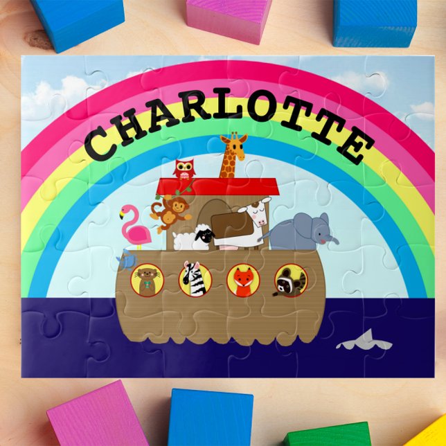 Noahs Ark Rainbow Personalisiert Puzzle (Von Creator hochgeladen)