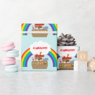 Noahs Ark Rainbow und Cloud Personalisiert Geschenkpapier