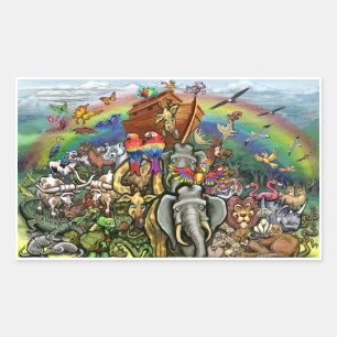 Noah's Ark Rechteckiger Aufkleber