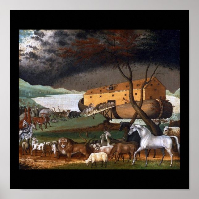 Noah's Ark von Edward Hicks - Circa 1846 Poster (Vorne)