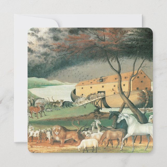 Noah's Ark von Edward Hicks, Vintage Volkskunst (Vorderseite)