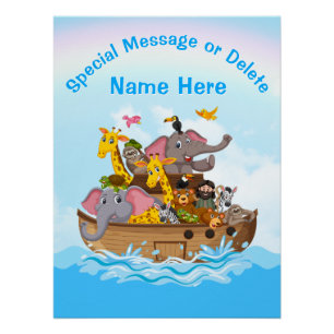 Noah's Ark Wall Art, Christliches Kinderzimmer Wal Poster