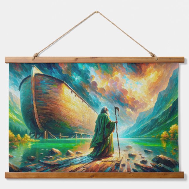 Noah's Ark Wandteppich Mit Holzrahmen (Vorne)