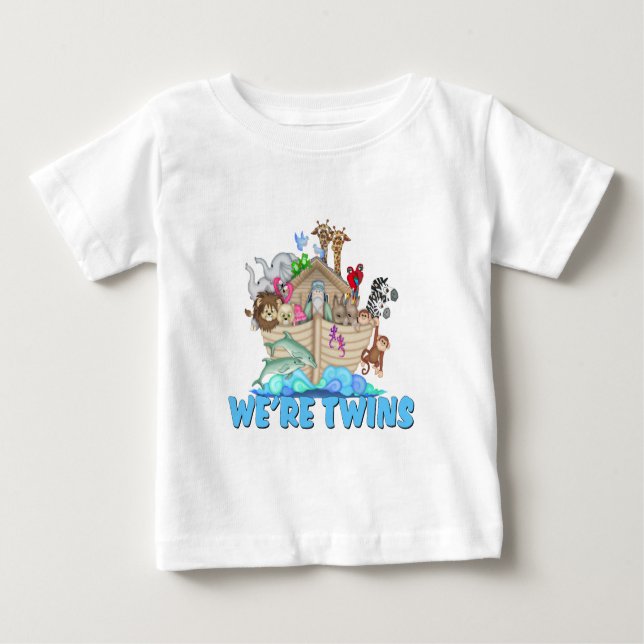 Noah's Ark Wir sind Twins Baby T-shirt (Vorderseite)