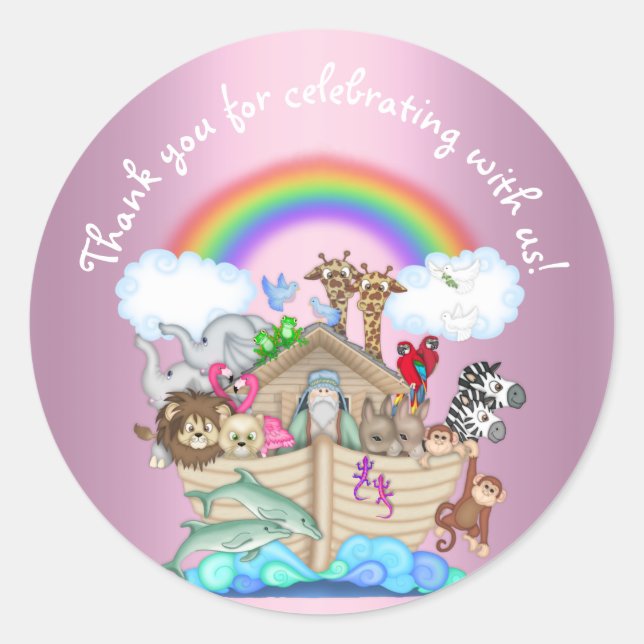 NOAHS ARK ZOO TIERKINDER STICKER (Vorderseite)