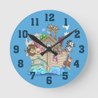 Noahs Arkadenzeit Runde Wanduhr